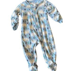 Absorba Boys Polar Bear Fleece One-Piece Footed PJs 18M